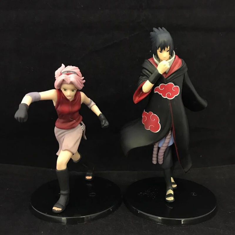 

Anime Naruto Uchiha Sasuke BORUTO Haruno Sakura model figure action cartoon 2pcs/set collection toys with box Y7544