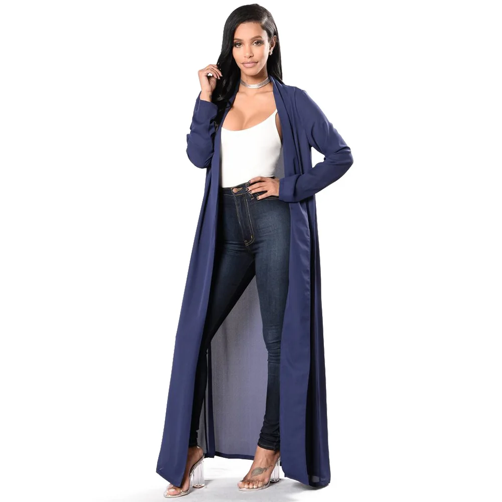 Royal blue duster jacket women 2017 largo india