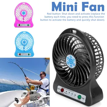 

Mini Desk USB Battery Fan Portable USB Fan Rechargeable LED Light Fan Air Cooler Snowflake fan