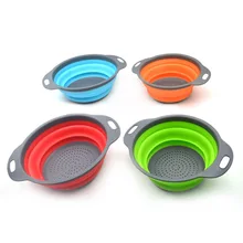 Складываемый складной дуршлаг набор пищевого фрукта силиконовая корзина для белья ситечко Складная Кухня с мойкой инструменты