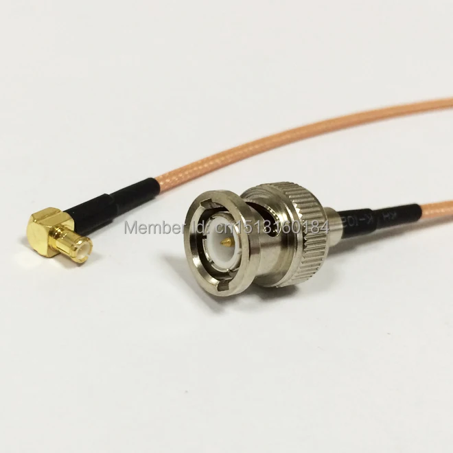 New Modem Coaxial Cable BNC Male Plug To MCX Male Plug Right Angle