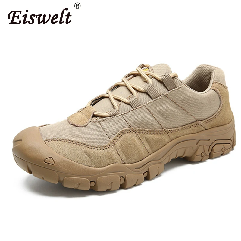 

EISWELT Outdoor Men Hiking Shoes Waterproof Breathable Tactical Combat Army Boots Desert Sneakers Anti-Slip Trekking Shoes