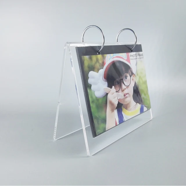 Desktop Clear Acrylic Lucite Calendar Holder Racks , Desk Calendar Stands YCD 001in Frame from