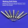10pc 3.175mm Carbide Drill Bits Micro Engraving CNC PCB Endmill Making Hole Aluminum Wood Acrylic Plastic 0.2mm to 3.0mm ► Photo 2/6