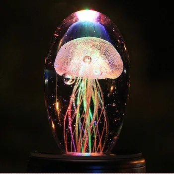 

Jellyfish Light 3D Crystal Fish Jellyfish Light 3D Children's Night Light LED Multicolor Lighting Crystal Fish For Kid Gifts