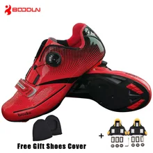 Boodun Men Pro Road Cycling Shoes Breathable Bike Shoes Auto-Locking Athletic Racing Bicycle Shoes Sneakers Sapatilha Ciclismo