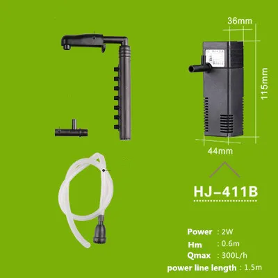 Sunsun 110-240 в фильтры для аквариума тройные встроенные фильтры Универсальный погружной насос аэратор для аквариума внутренний фильтр - Цвет: HJ-411B