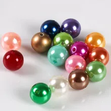 150-50 pces multi-color abs imitação pérolas com furo grânulo redondo solto espaçador grânulos para fazer jóias 6 8 10 12mm(China)
