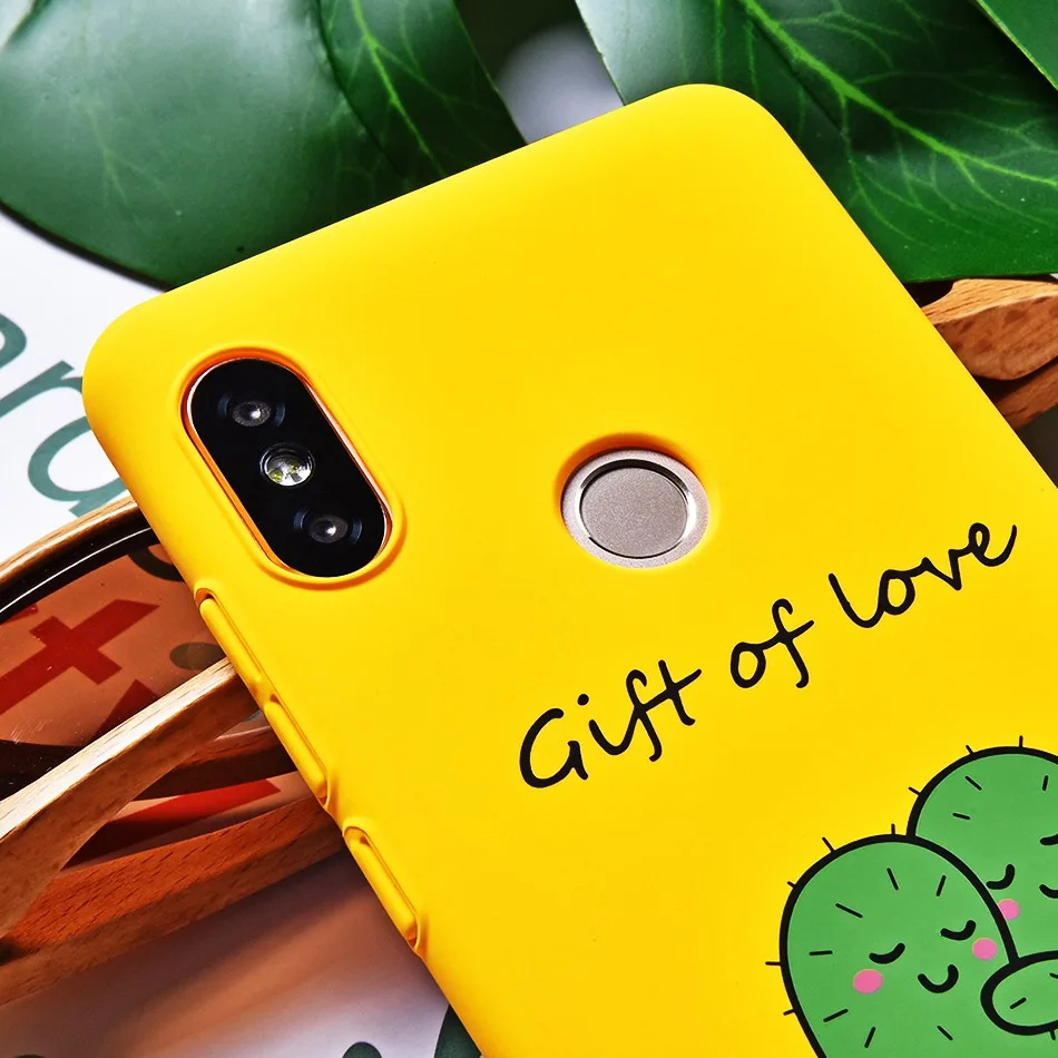 TOMKAS Cute Couple Cactus Case for Xiaomi Redmi Note 5 5 Pro Cover Mi A1 Yellow Summer Phone Case for Xiaomi Redmi 4X 5 Plus (8)