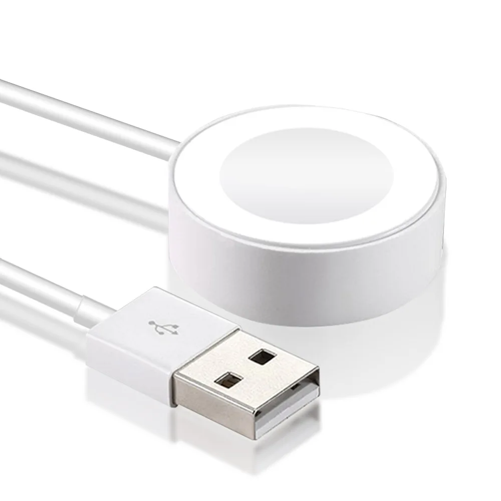 

Magnetic Wireless Charger USB Cable for Apple Smart i Watch 1 2 3 4 Series Universal 38mm 42mm Fast Charging Cable 1M Wire White