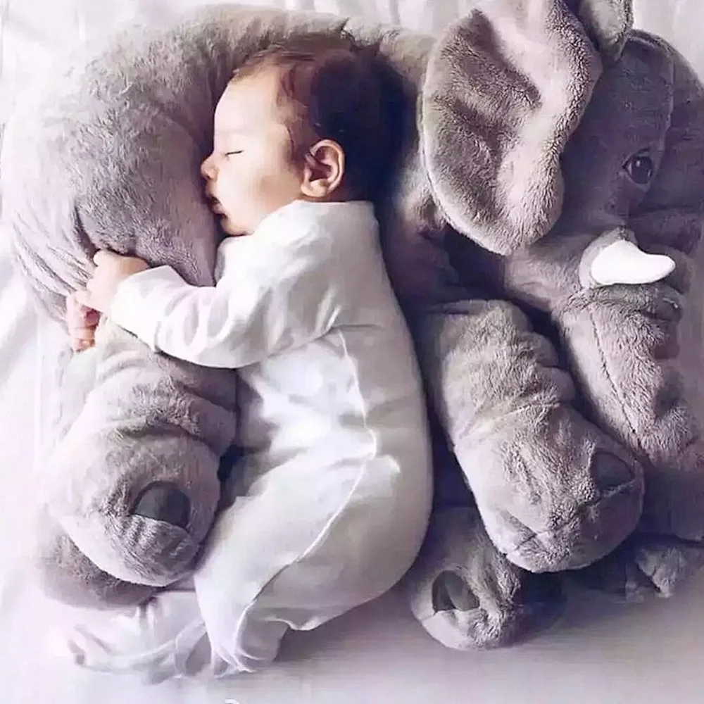 

Cartoon Plush Elephant Toy 60/40cm Large Plush Elephant Toy baby Sleeping Back Cushion