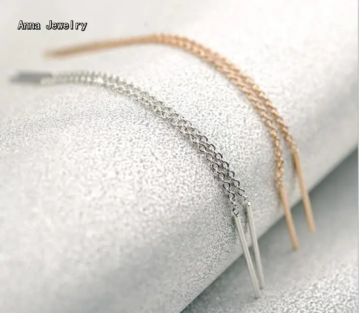

Stylish Double Needles Chain Dangle Earring,Long Chain with 2 Needles For Pierced Ears,New Fashion Drop Earring For Women Gift
