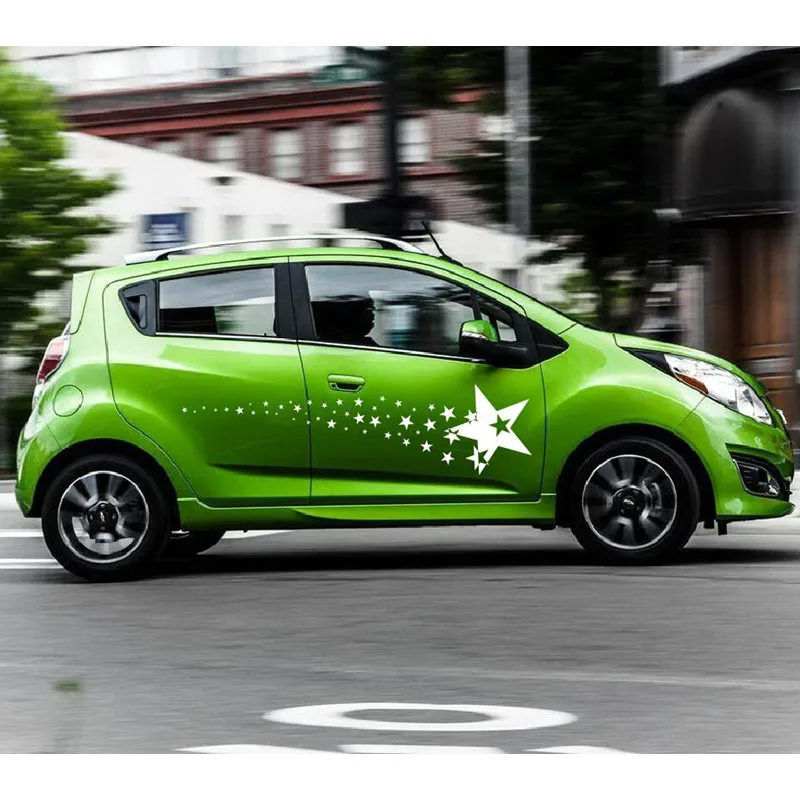 Супер звезда графика боковой двери декор Стикеры для Chevrolet Spark автомобиль Стайлинг тела индивидуальные наклейки s Творческий виниловая наклейка