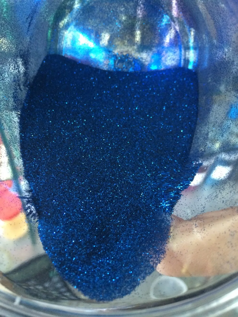 

0.2 mm dark blue fine glitter for Lipstick making