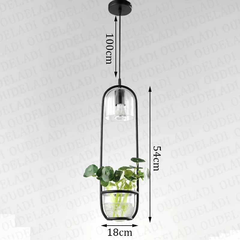Современный Креативный подвесной светильник из железного стекла, подвесные светильники для гостиной, кафе, бара, декоративный светодиодный гидропонный светильник
