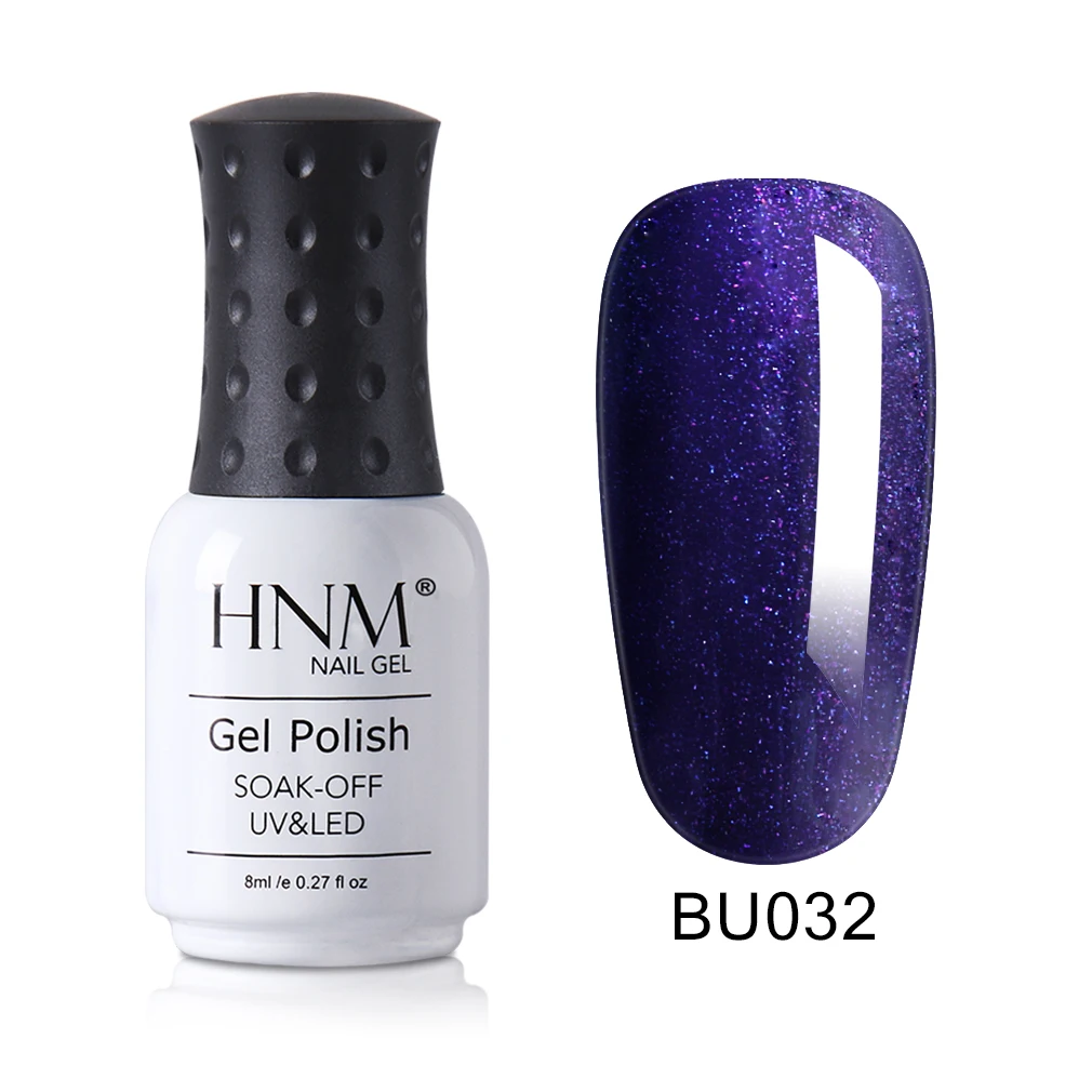 HNM 8 мл синий цвет УФ-гель для ногтей штамповка эмаль Замачивание Полупостоянный лаковый Гибридный лак краска гель для ногтей - Цвет: 032