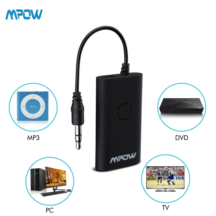 

Mpow Portable Bluetooth Music Receiver Streambot Pro 3.0 Wireless Stereo MP3 Receiver Adapter for 3.5mm Audio Device