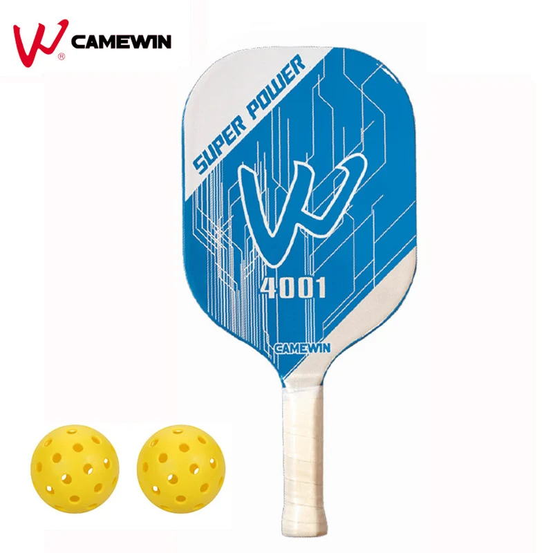 1 шт. Pickleball ракетка для настольного тенниса CAMEWIN бренд Pickleball Paddle набор(1 ракетка+ 2 мяча+ 1 сумка) Цвет: синий белый