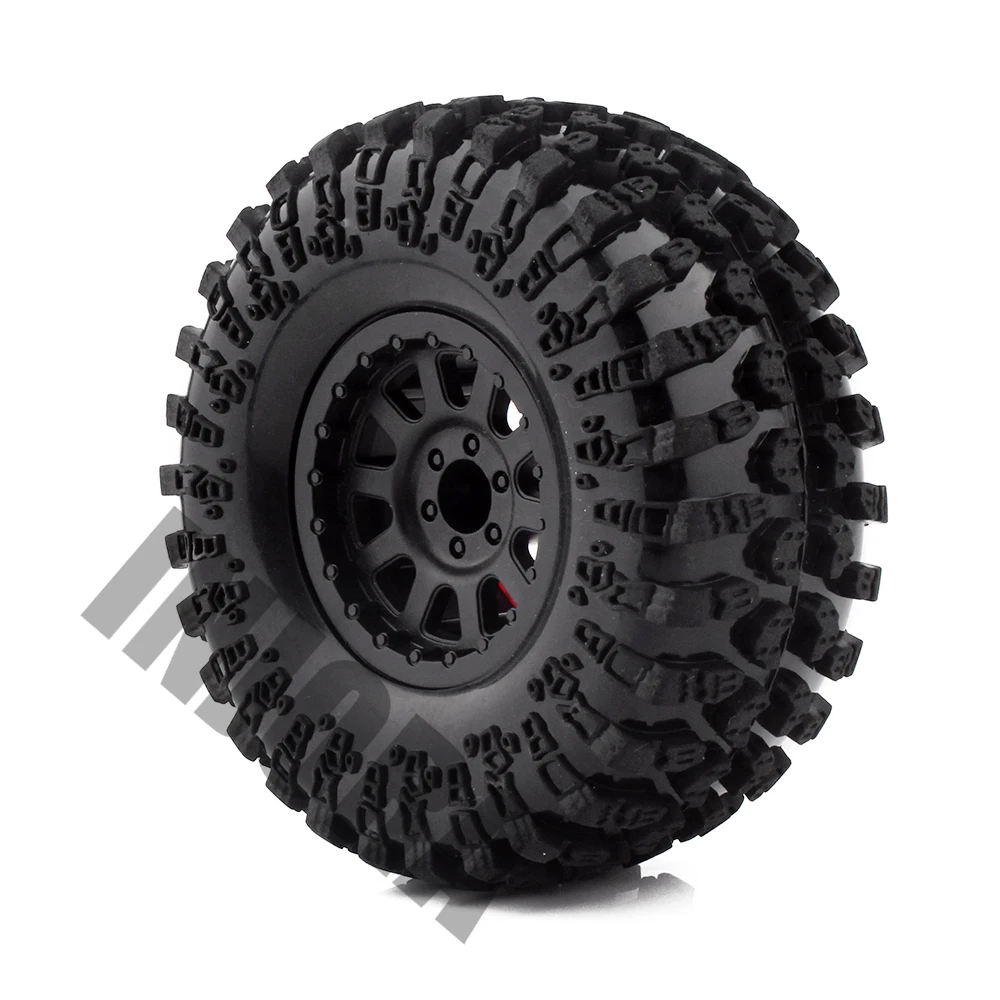 4 шт. 2 дюйма резиновые шины и пластиковый обод Beadlock для 1:10 RC Rock Crawler Axial SCX10 RR10 Wraith Yeti