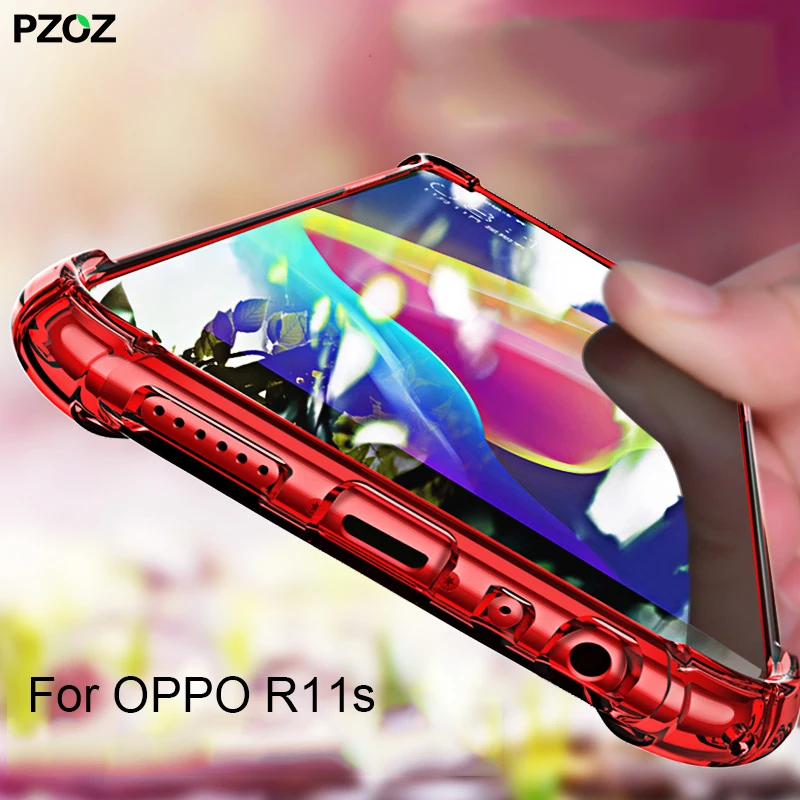 

PZOZ for oppo r9 r9s r11 plus silicone case shockproof screen protector cover 2017 accessories for oppo r9 r9s r11plus flip case