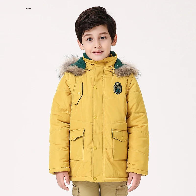 Hot Sale Boys Clothes Solid Thick Children's Winter Coat Boy Cotton