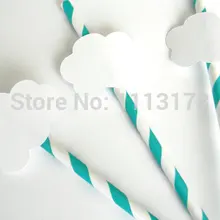 Дешевые индивидуальные облачные соломинки для напитков-вечерние свадебные, помолвки, дня рождения, Детские соломинки для душа