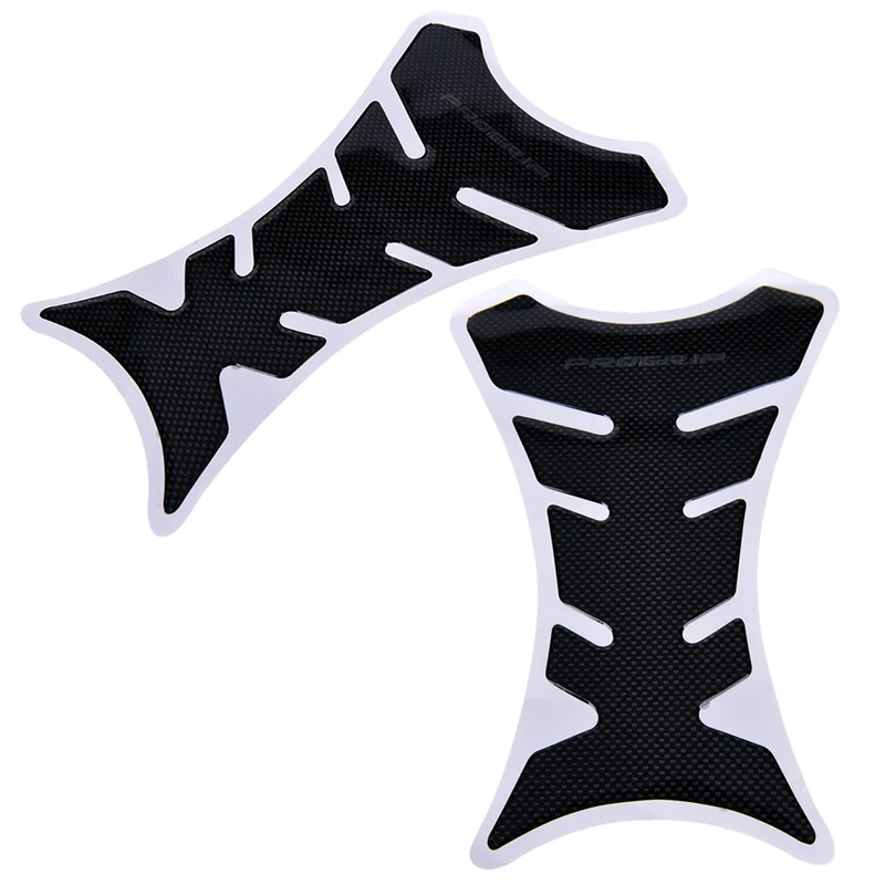 

New 1Pcs Universal Fishbone Carbon Fiber Tank Pad Tankpad Protector Sticker Motorcycle Black color