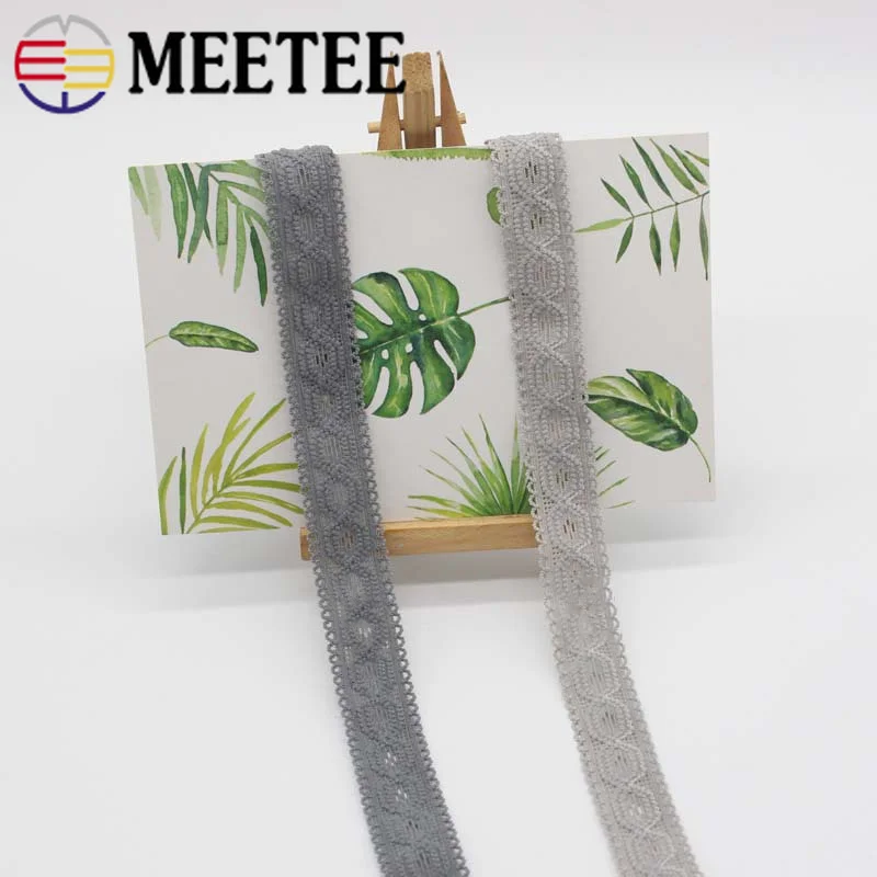 Meetee 22 метра 20 мм многоцветная эластичная лента эластичное кружевное полотно DIY Детская резинка для волос одежда швейный материал эластичное кружево EB002