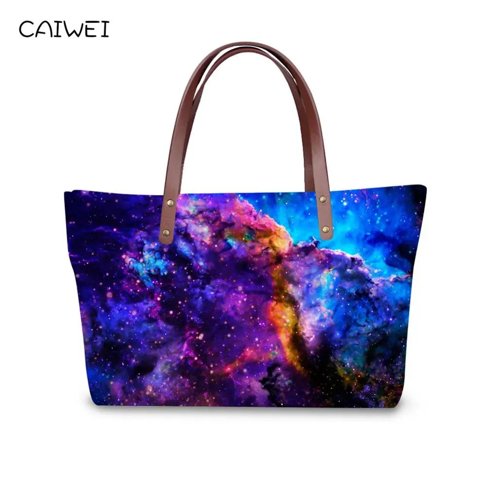 

Vintage Women's Handbags 3D Universe Galaxy Women Large Messenger Bag Super Star Pattern Female Shoulder Bags Bolsa