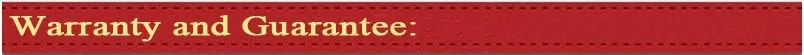 Warranty and Guarantee