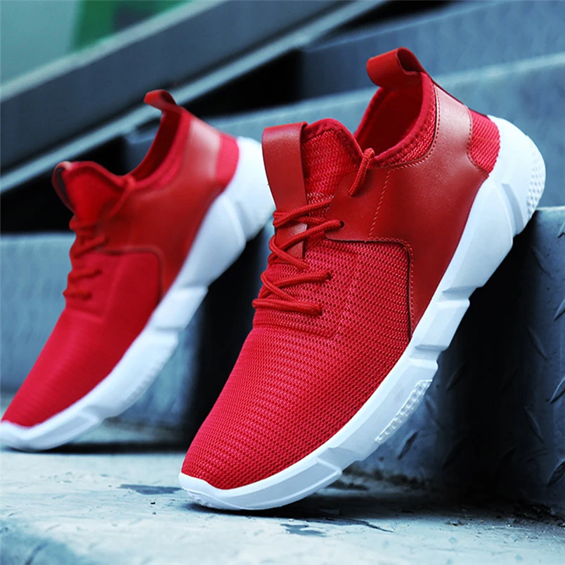 Sneakers Men Knit Mesh Shoes Outdoor Fashion Breathable Fashion Straps Sports Running Casual Sneakers Solid Shoe #FS#4NV08 (21)