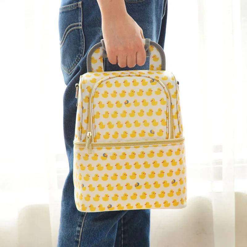 Baby Insulation Breast Milk Bags Fox Double Layer Waterproof Mummy Feeding Milk Food Fruit Storage Shoulder Bag Warm Tote BB5108 (17)