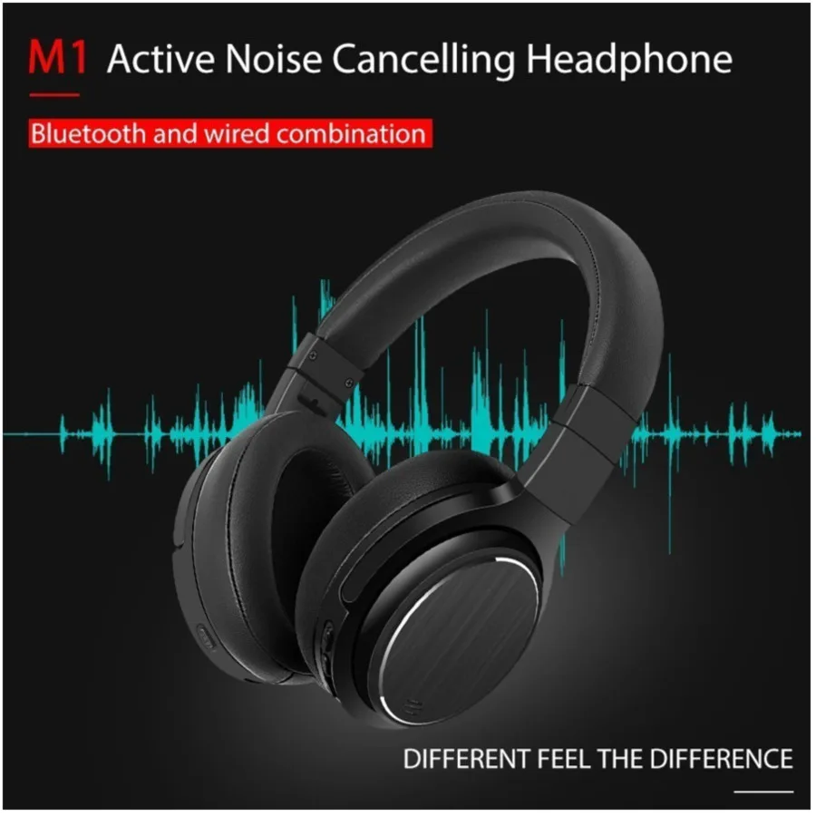 

FREE SHIPPING M1 Bluetooth Wireless Headset Microphone Active Noise Cancelling Headphones Portable earphone For Phones Music