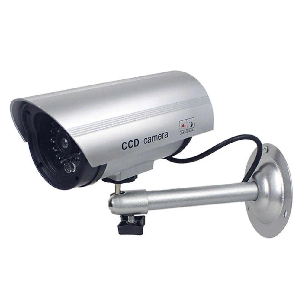 Hot Sale Security Bullet Fake Camera Emulational CCTV Dummy Camera with Flashing Light