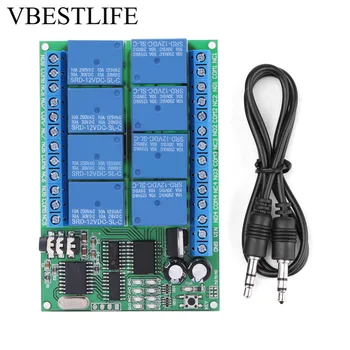 

DC 12V 8CH DTMF Relay Phone Voice Control Module Decoder Relay Board