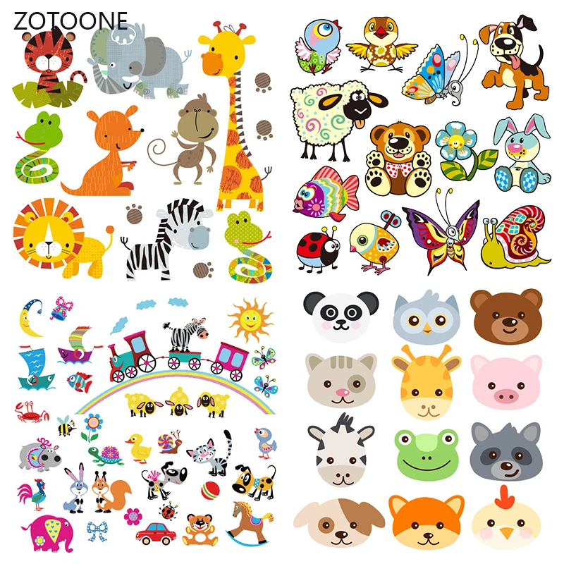 

ZOTOONE Stripes Iron on Transfer Patches on Clothing Diy Cute Dog Patch Heat Transfer for Clothes for T-shirts Girl Sticker I