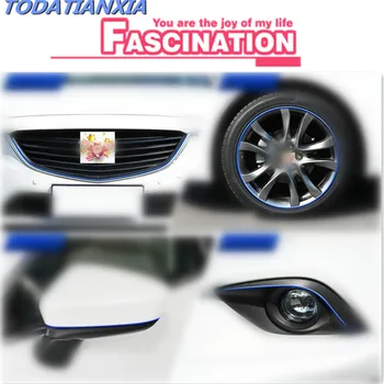 

8M Car Hub Trim Decoration Strip Wheel Rim Protector Tire Edge for citroen xsara seat ibiza 6j peugeot 3008 audi a7 touareg