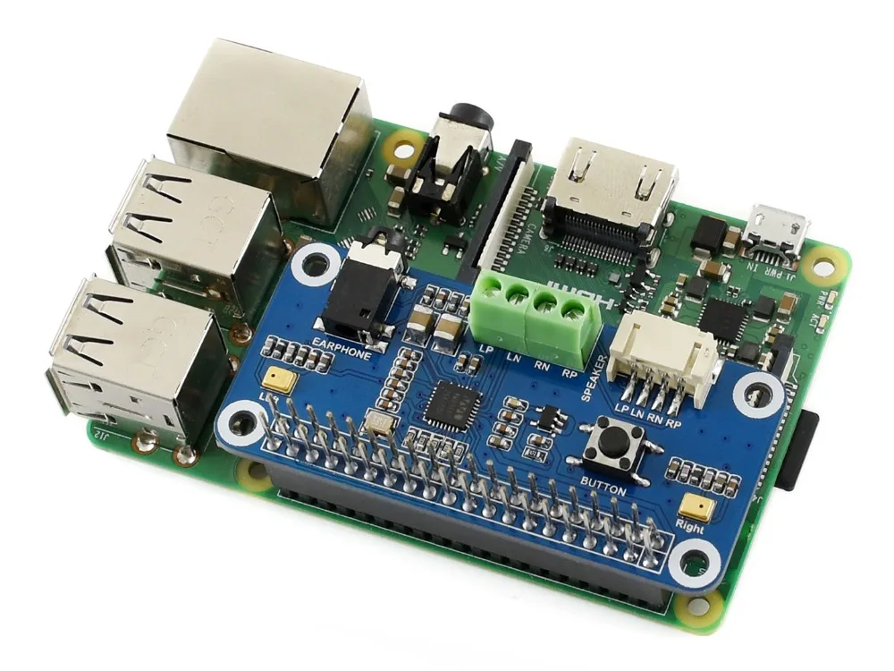 WM8960 Hi Fi звуковая шляпа карта для Raspberry Pi Stereo CODEC поддерживает стерео
