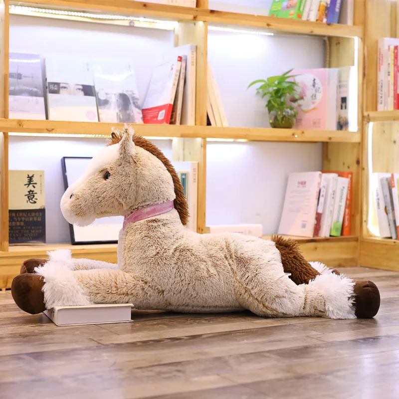 2019 New Giant Simulation Horse Plush Toys Cute Unicorn Staffed Soft Lovely Animal Doll  Style Toys for Birthday Gift Home Decor