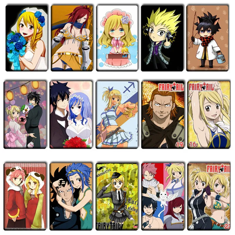 100 Pcs Lot Fairy Tail Card Sticker Anime One Piece Natsu Gray
