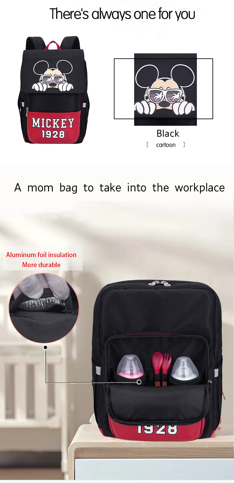 Дисней Минни большой емкости пеленки сумка рюкзак сумка для молодых мам сумка для кормления ребенка путешествия рюкзак для ухода за