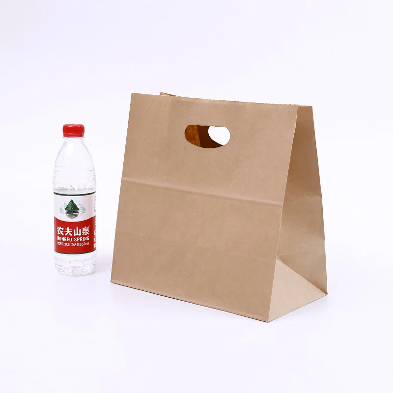 Сумки для покупок крафт-бумажная сумка прочная твердая без логотипа настраиваемая