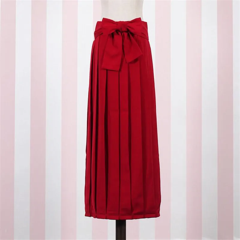Женское японское кимоно юката хаори, куртка, одежда, пояс, юбка, наборы, Floal, пальто, верхняя одежда, топы, Harajuku, японское традиционное платье - Цвет: Red Long Skirt