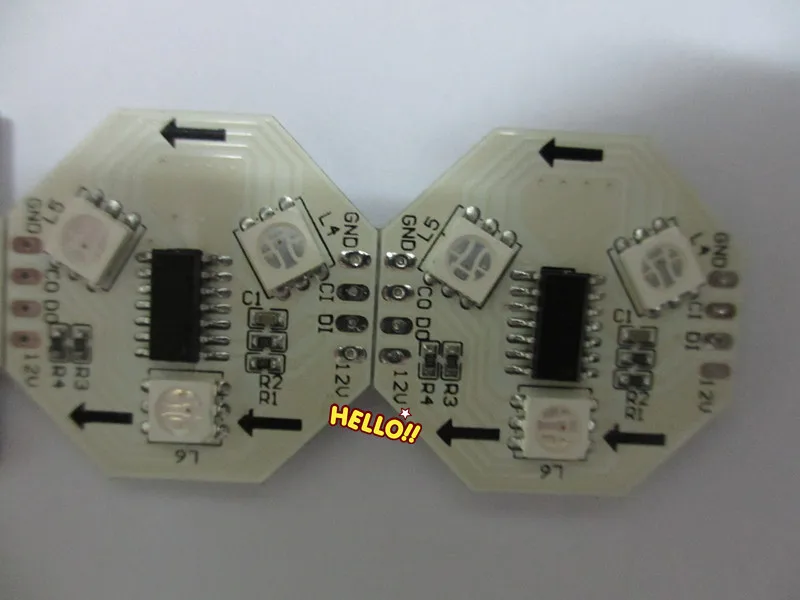 10X Double Side 5050 RGB WS2801 IC СВЕТОДИОДНЫЙ Модуль Через Воздушную Почту Столба Гонконг |