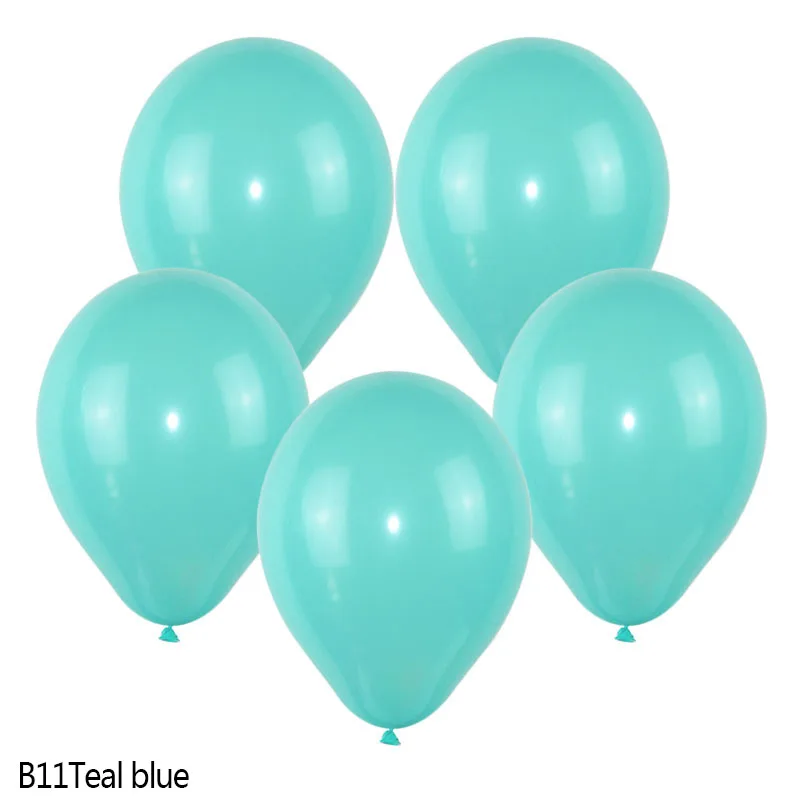 10 шт 10 дюймов толщиной 2,2 г латексные воздушные шары для гелия круглые шары Свадьба День рождения праздничные воздушные шары надувные воздушные шары - Цвет: B11 teal blue-30