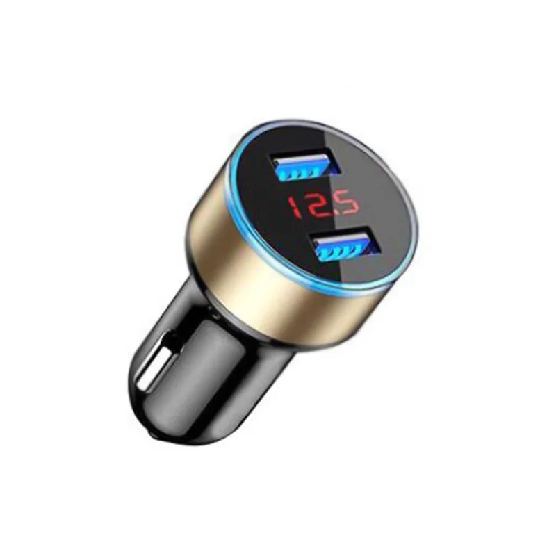 3.1A Dual USB Car Charger 2 Ports LCD Display 12-24V Cigarette Socket Lighter Car Charger for iphone samsung xiaomi huawei etc