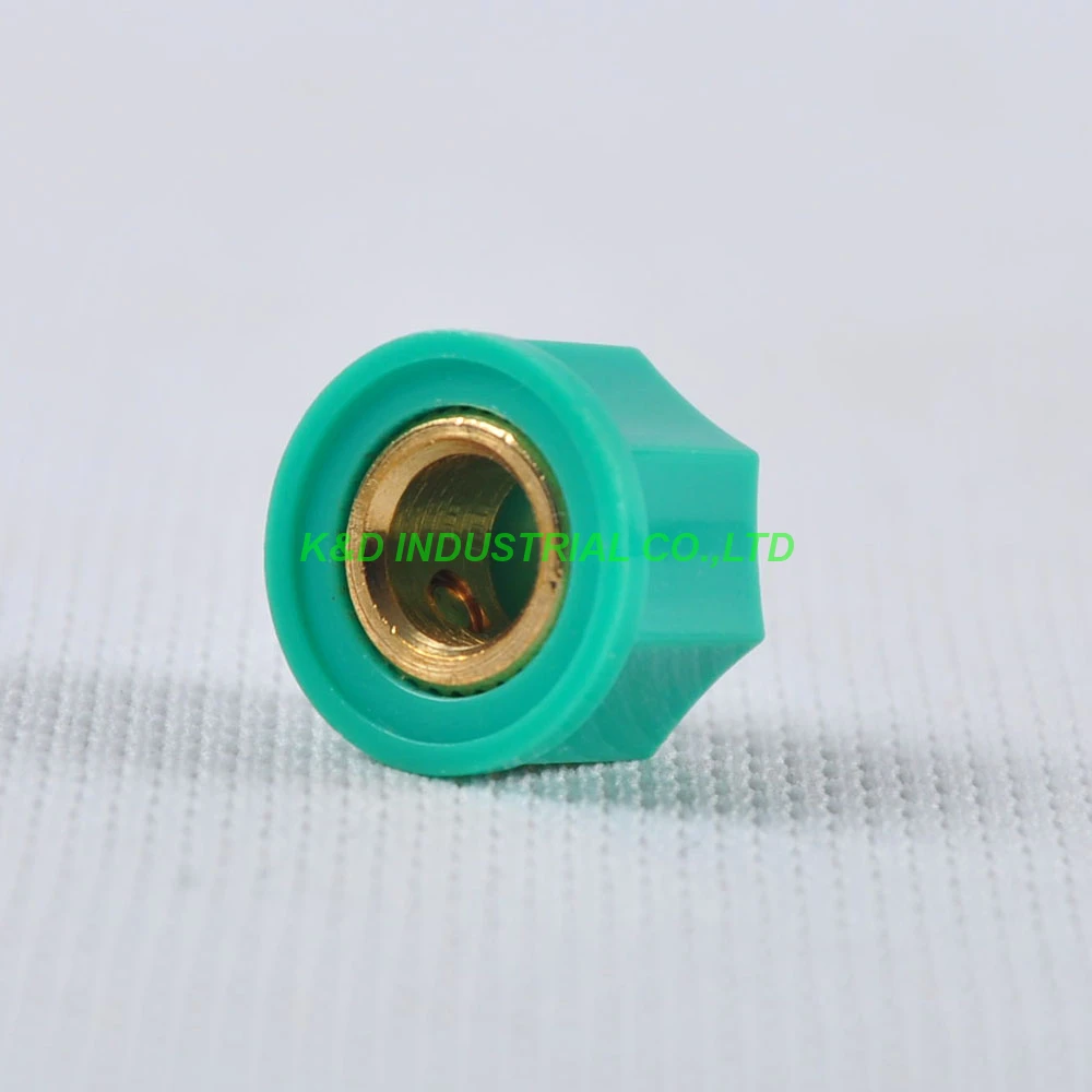 10 шт. красочный зеленый поворотный контроль пластиковый Потенциометр ручка гитара рифленый вал отверстие