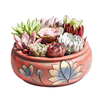 

Balcony Bonsai pot indoor Succulent plant pots Green Plant Pot Classic Style Ceramic Flower pot