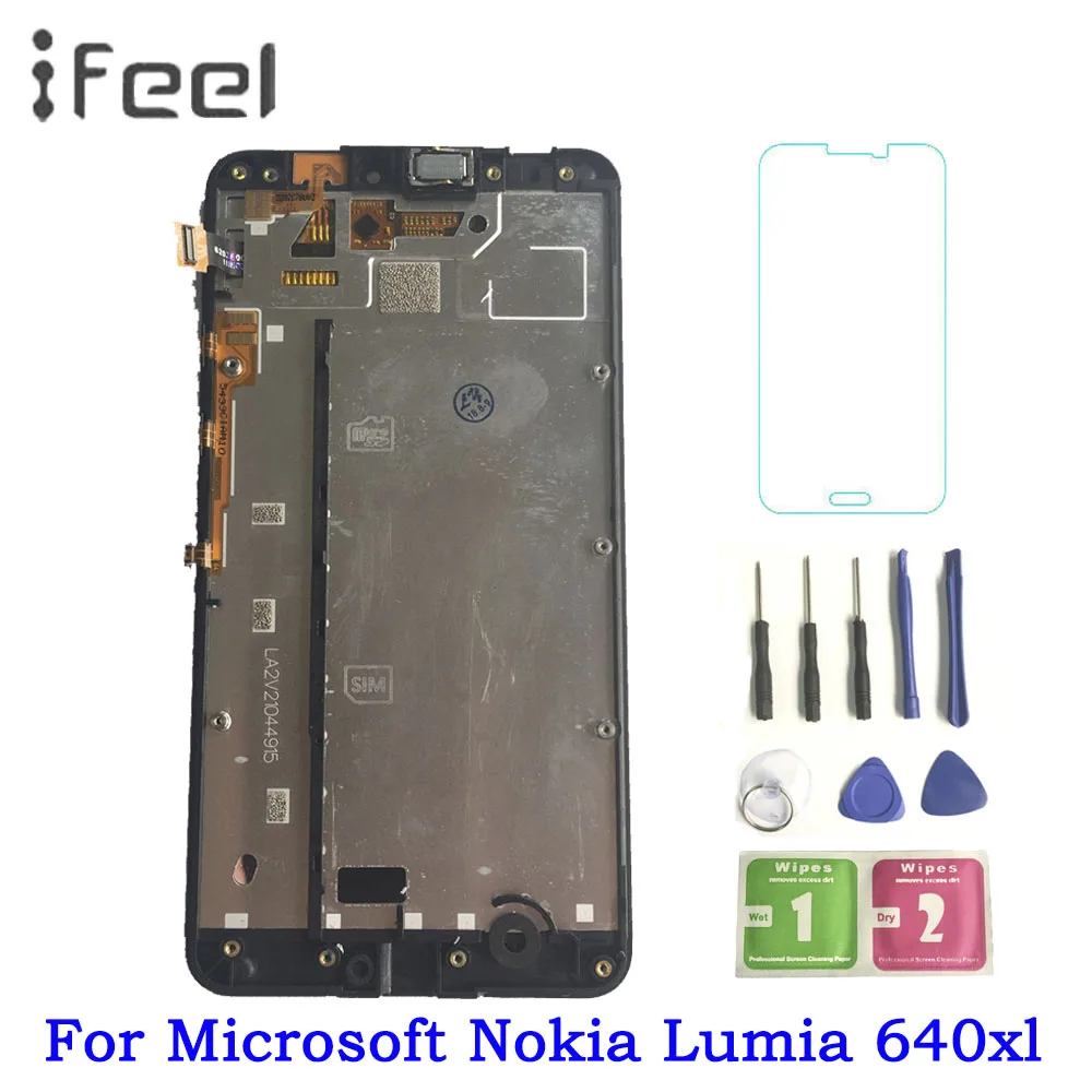 

New LCDS For Microsoft Nokia Lumia 640xl 640 xl LCD Display Touch Screen Digitizer Assembly with frame