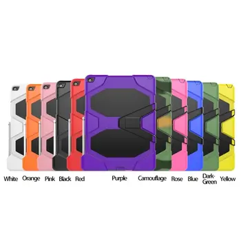 

30pcs/lot Shockproof Armor Military Extreme Heavy Duty Case For iPad Pro 9.7 inch 2016 Rugged Hybrid Cover With Stand